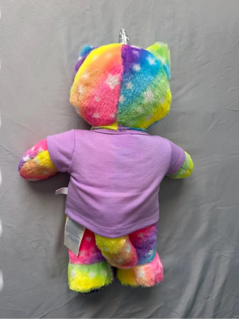 Build-A-Bear Rainbow Kittycorn with Purple Shirt
